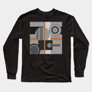 abstract monochrome geometrical pattern Long Sleeve T-Shirt